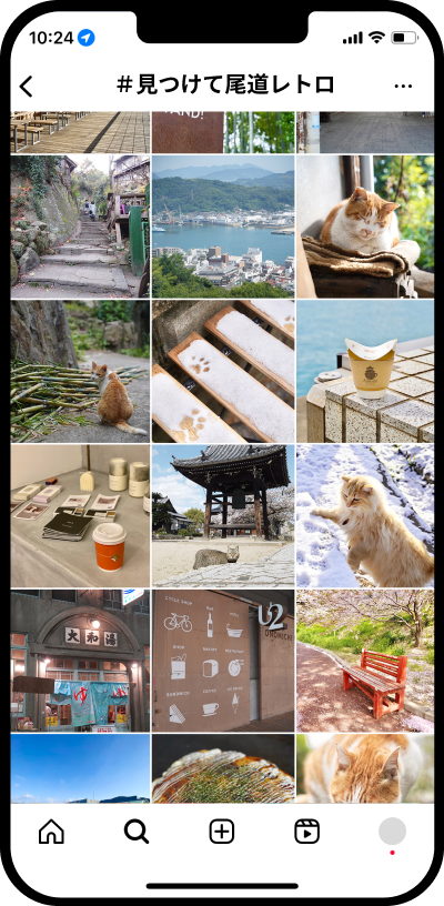 スマートフォンのインスタグラム画面です